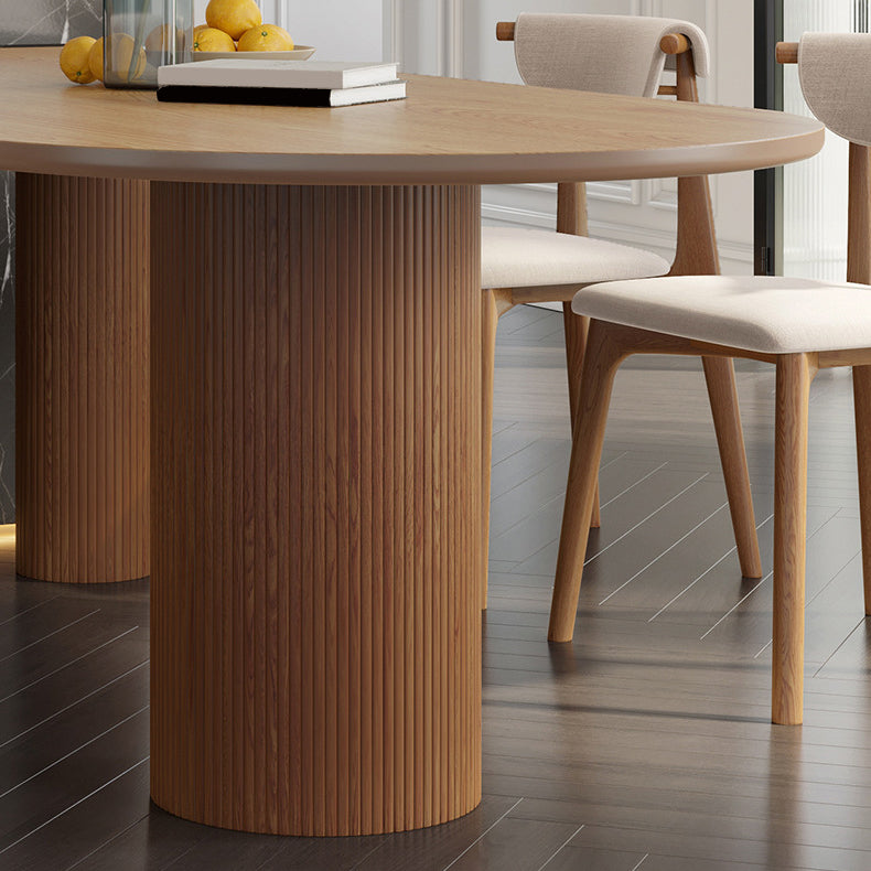 Island Platform Dining Table Contemporary Solid Wood Dining Table