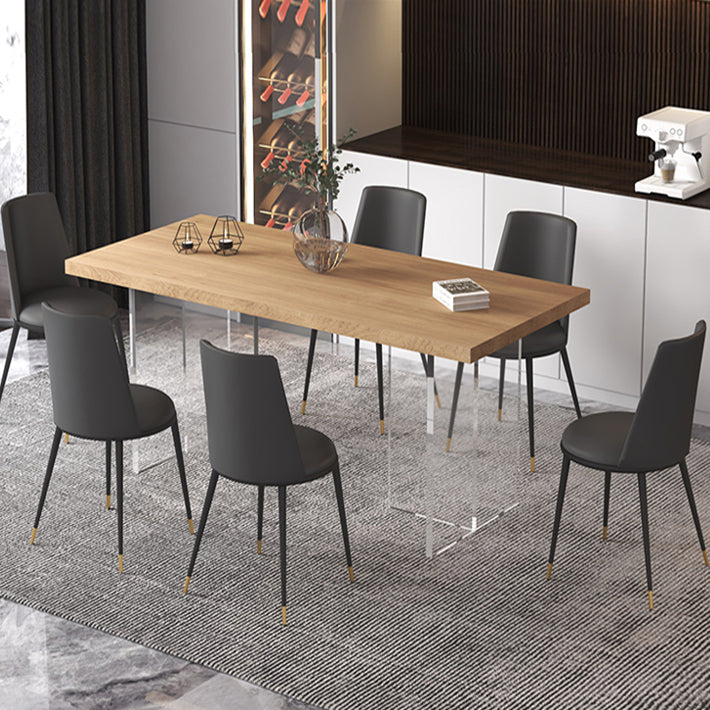 Modern Style Dining Table Rectangle Solid Wood Dining Table for Kitchen