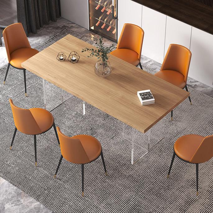 Modern Style Dining Table Rectangle Solid Wood Dining Table for Kitchen