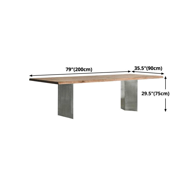 Mesa de comedor glamorosa de forma rectangular Mesa sólida para cocina