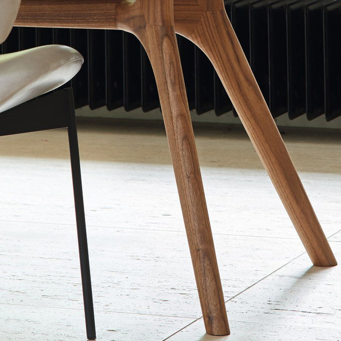 Rectangle Wood Color Dining Table Solid Wood Table Modern with Trestle