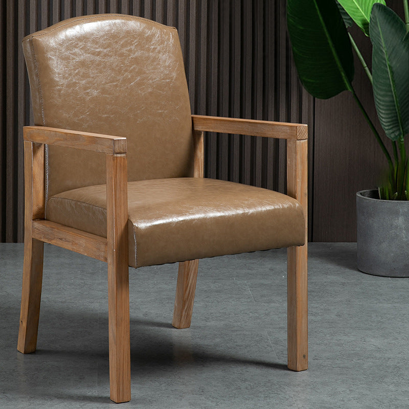 Silla Parsons de madera maciza con acabado mate y 4 patas, sillón de comedor contemporáneo