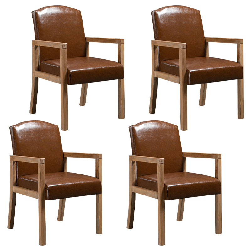 Silla Parsons de madera maciza con acabado mate y 4 patas, sillón de comedor contemporáneo
