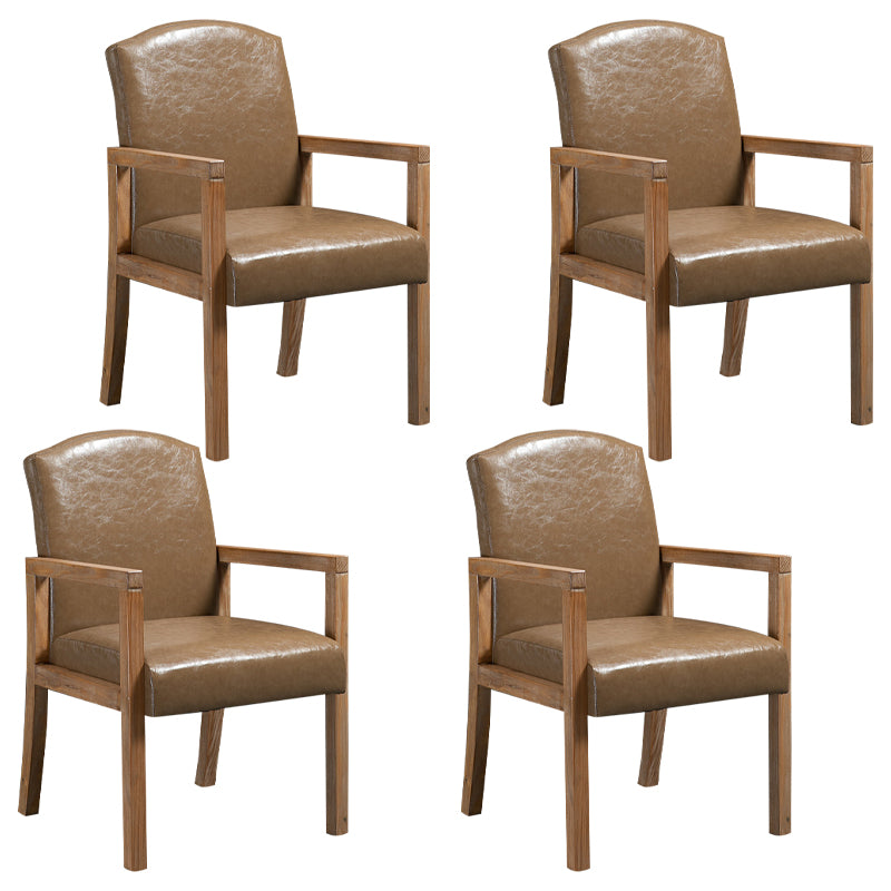 Silla Parsons de madera maciza con acabado mate y 4 patas, sillón de comedor contemporáneo