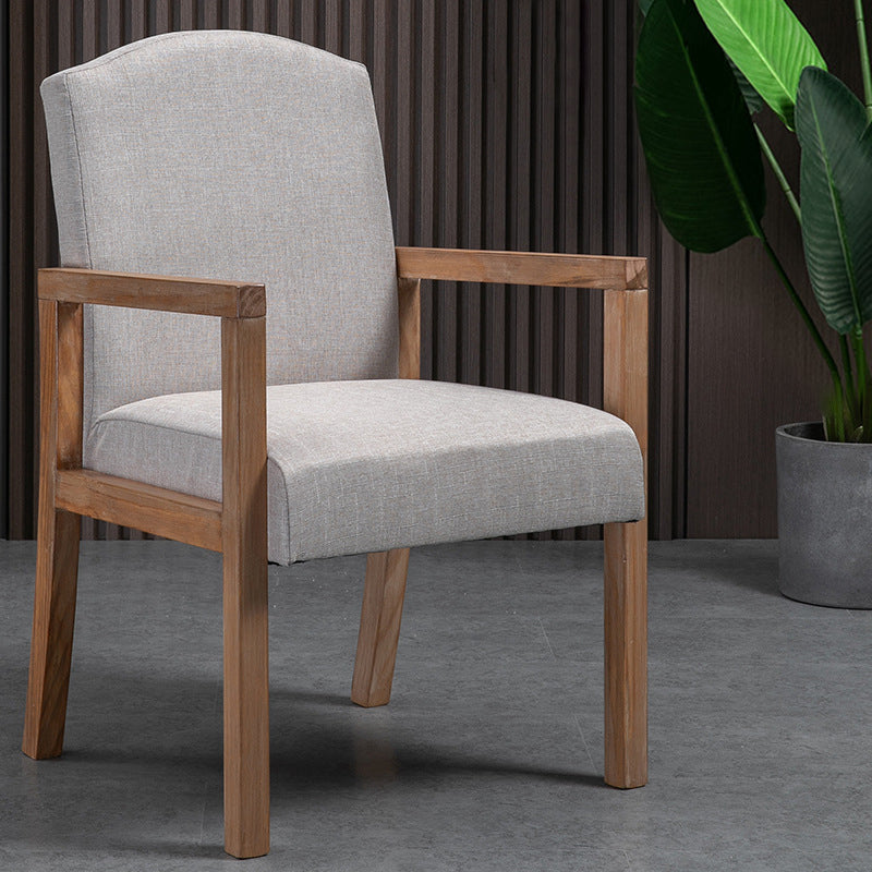 Silla Parsons de madera maciza con acabado mate y 4 patas, sillón de comedor contemporáneo