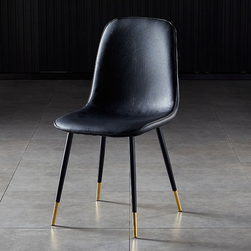 Noordse stijl keuken metalen eetstoelen eetstoel zonder mantel aan de zijkant