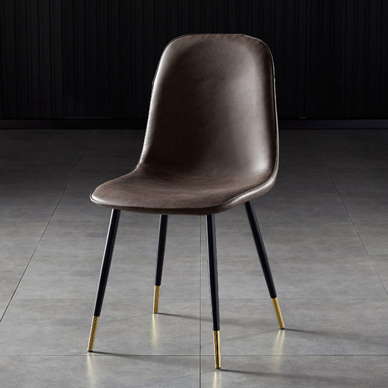 Noordse stijl keuken metalen eetstoelen eetstoel zonder mantel aan de zijkant