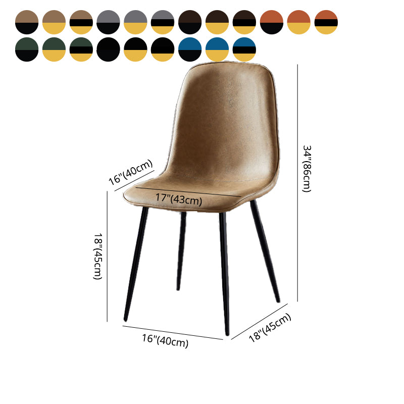 Noordse stijl keuken metalen eetstoelen eetstoel zonder mantel aan de zijkant