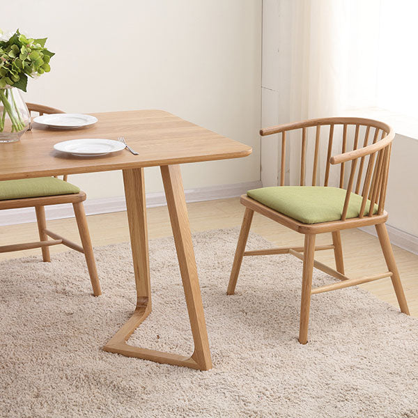 Sillón de madera contemporáneo Silla de comedor con respaldo natural Windsor para cocina