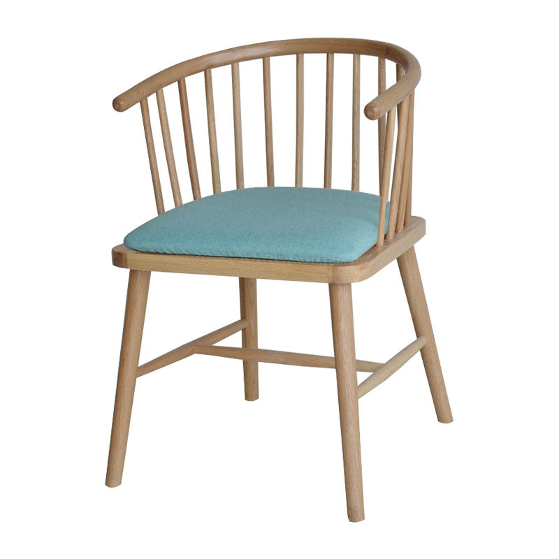 Sillón de madera contemporáneo Silla de comedor con respaldo natural Windsor para cocina