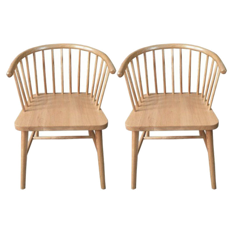 Sillón de madera contemporáneo Silla de comedor con respaldo natural Windsor para cocina