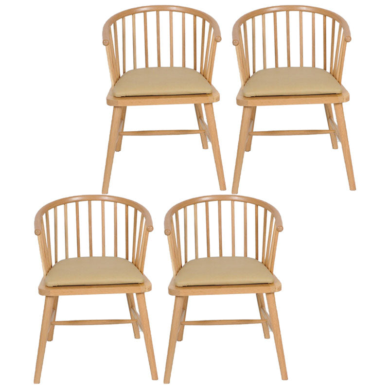 Sillón de madera contemporáneo Silla de comedor con respaldo natural Windsor para cocina