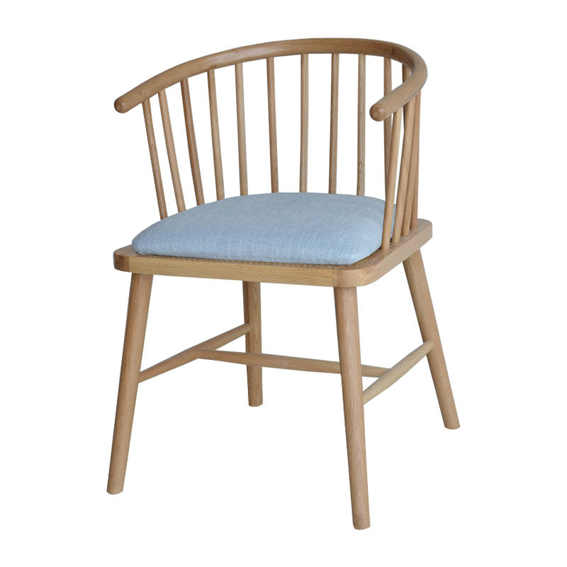 Sillón de madera contemporáneo Silla de comedor con respaldo natural Windsor para cocina