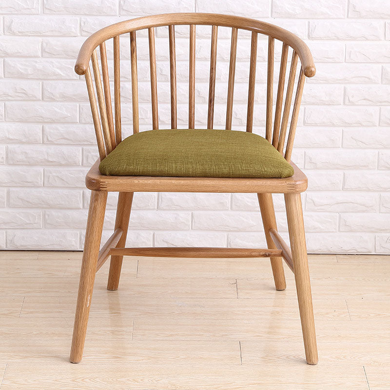 Sillón de madera contemporáneo Silla de comedor con respaldo natural Windsor para cocina