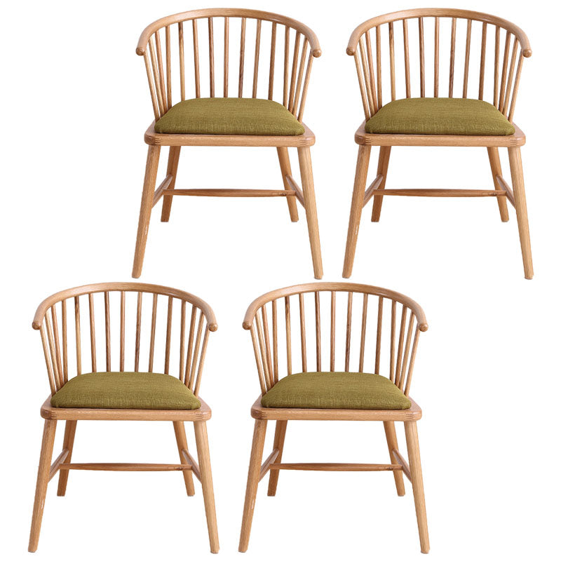 Sillón de madera contemporáneo Silla de comedor con respaldo natural Windsor para cocina