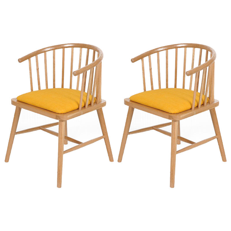 Sillón de madera contemporáneo Silla de comedor con respaldo natural Windsor para cocina