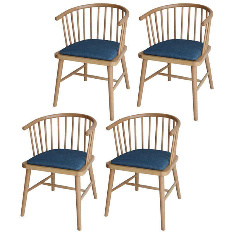Sillón de madera contemporáneo Silla de comedor con respaldo natural Windsor para cocina