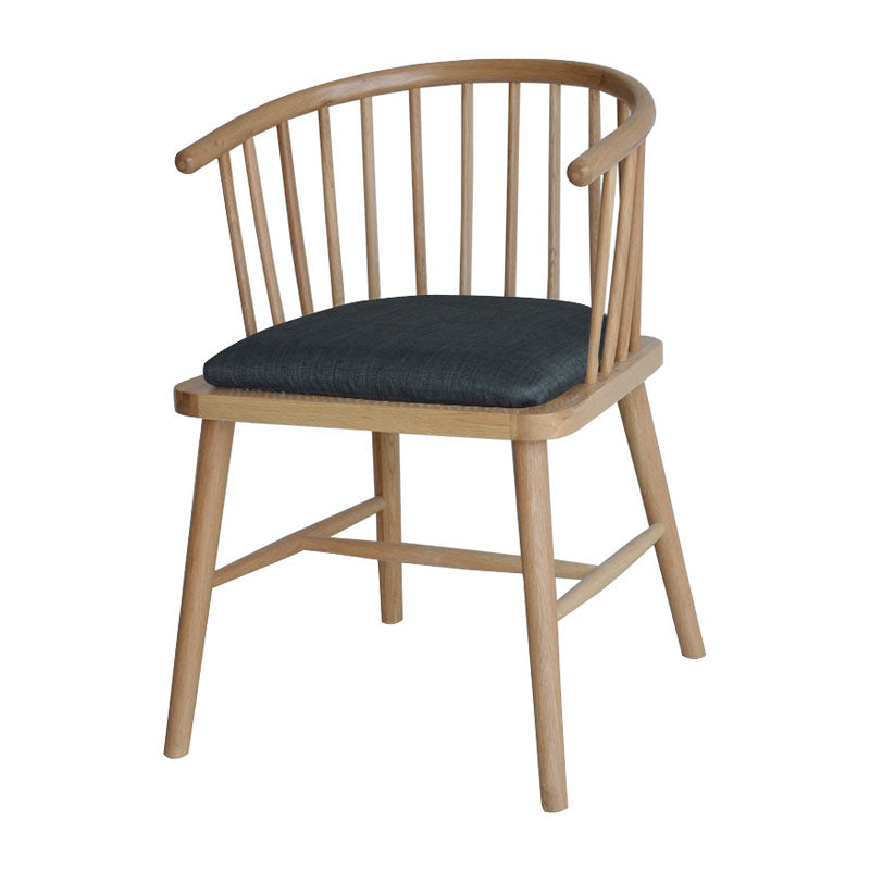 Sillón de madera contemporáneo Silla de comedor con respaldo natural Windsor para cocina