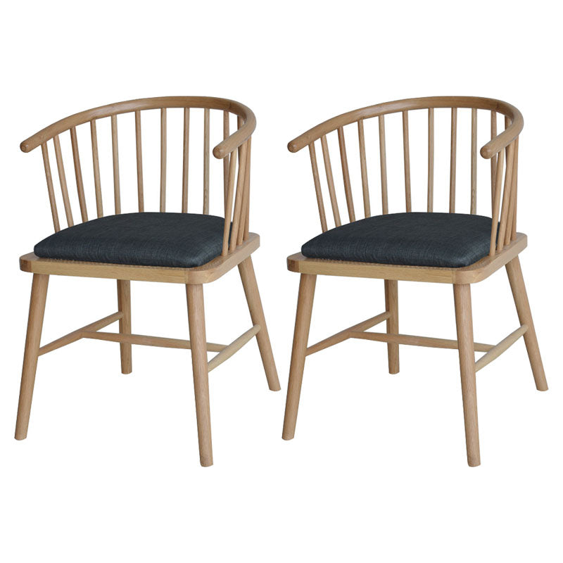 Sillón de madera contemporáneo Silla de comedor con respaldo natural Windsor para cocina
