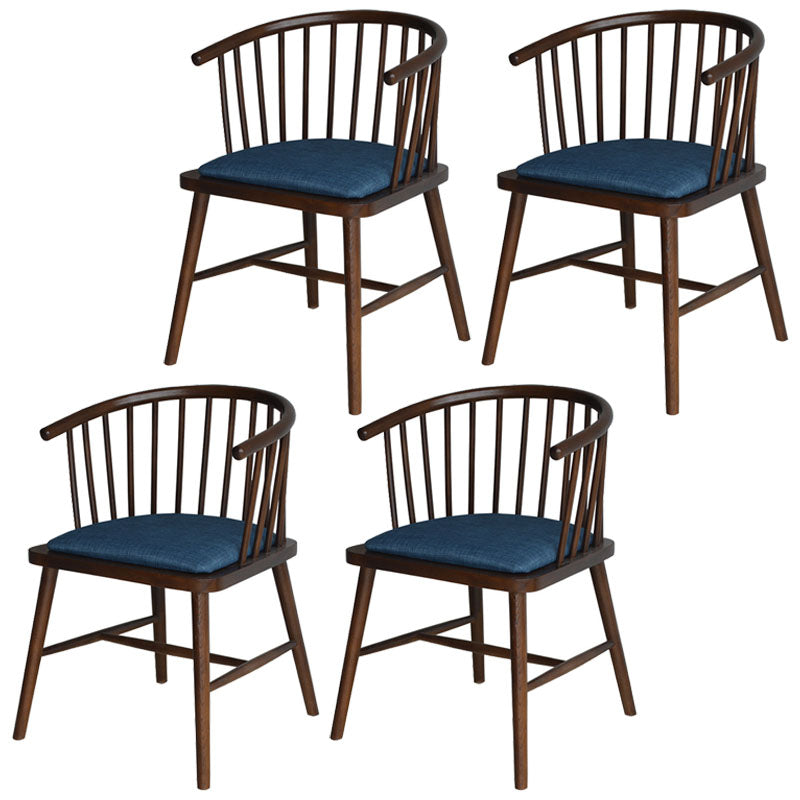 Sillón de madera contemporáneo Silla de comedor con respaldo natural Windsor para cocina