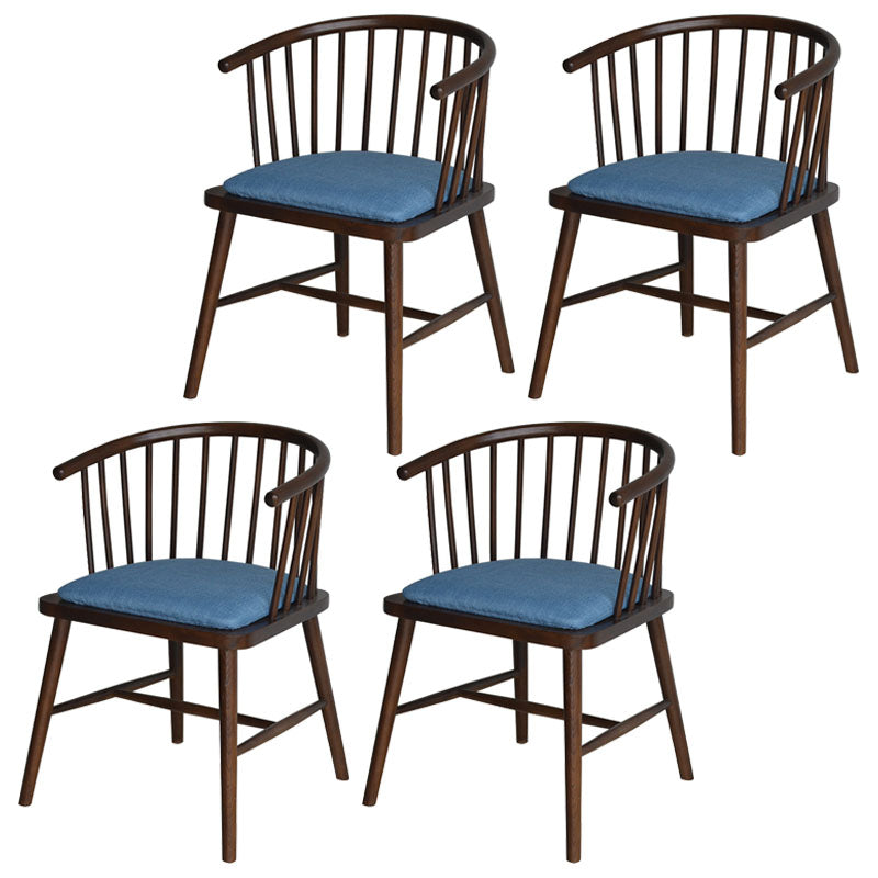 Sillón de madera contemporáneo Silla de comedor con respaldo natural Windsor para cocina