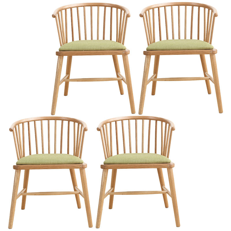 Sillón de madera contemporáneo Silla de comedor con respaldo natural Windsor para cocina