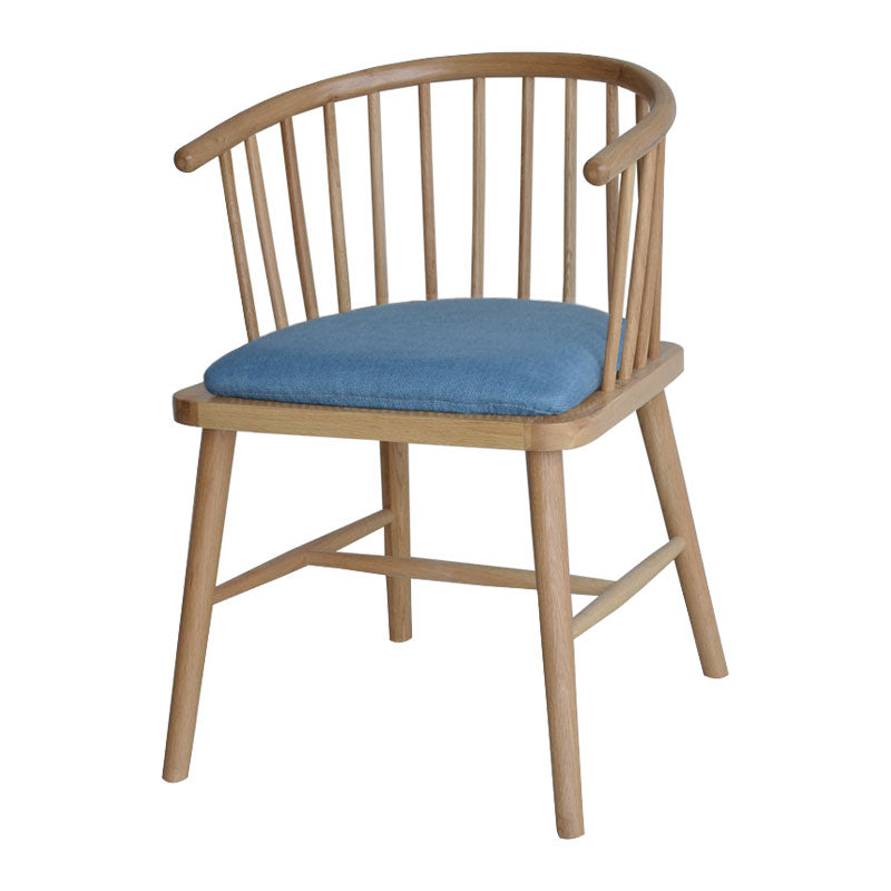 Sillón de madera contemporáneo Silla de comedor con respaldo natural Windsor para cocina