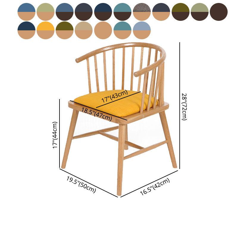 Sillón de madera contemporáneo Silla de comedor con respaldo natural Windsor para cocina