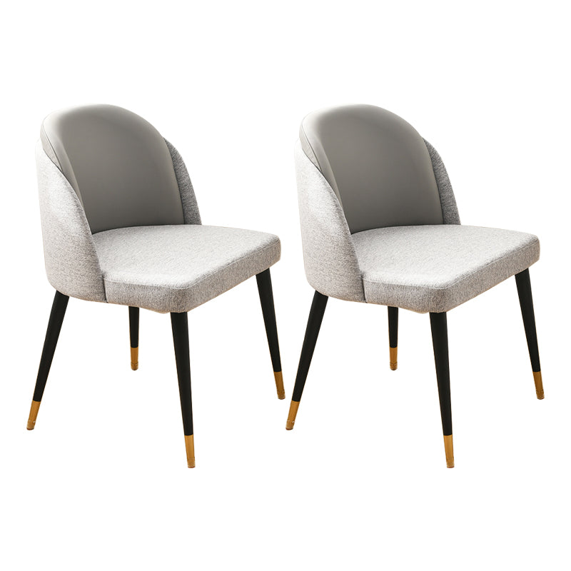 Sillas de comedor sin brazos tapizadas estilo escandinavo con respaldo sólido que cena la silla lateral