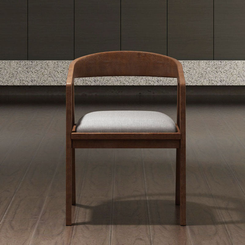 Silla de comedor de estilo tradicional, silla de comedor con brazo de cocina y patas de madera