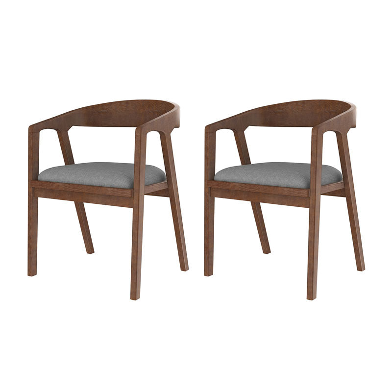 Silla de comedor de estilo tradicional, silla de comedor con brazo de cocina y patas de madera