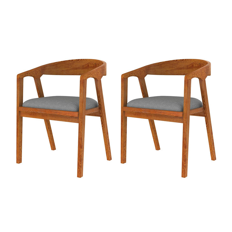 Silla de comedor de estilo tradicional, silla de comedor con brazo de cocina y patas de madera