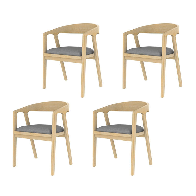 Silla de comedor de estilo tradicional, silla de comedor con brazo de cocina y patas de madera