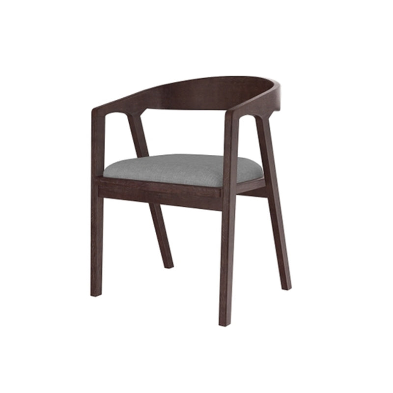 Silla de comedor de estilo tradicional, silla de comedor con brazo de cocina y patas de madera