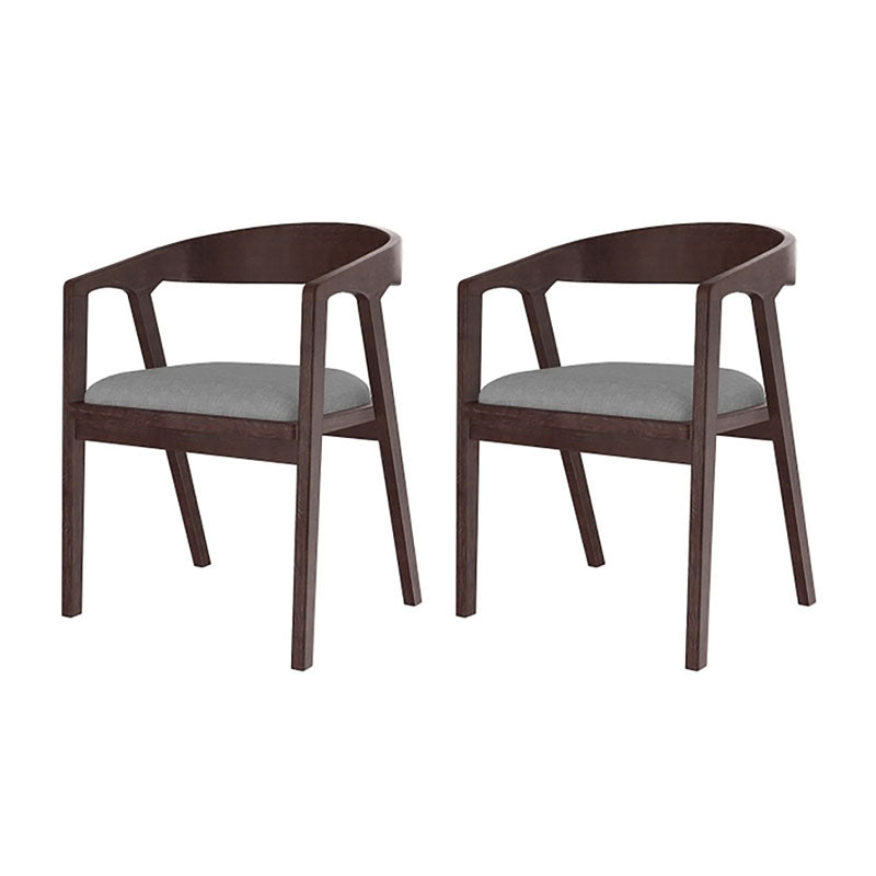 Silla de comedor de estilo tradicional, silla de comedor con brazo de cocina y patas de madera