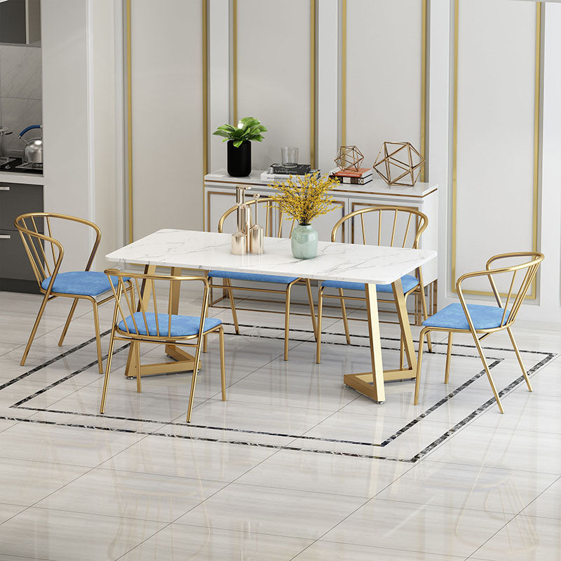 Sillas laterales traseras Windsor de estilo escandinavo Sillas de comedor tapizadas sin brazos