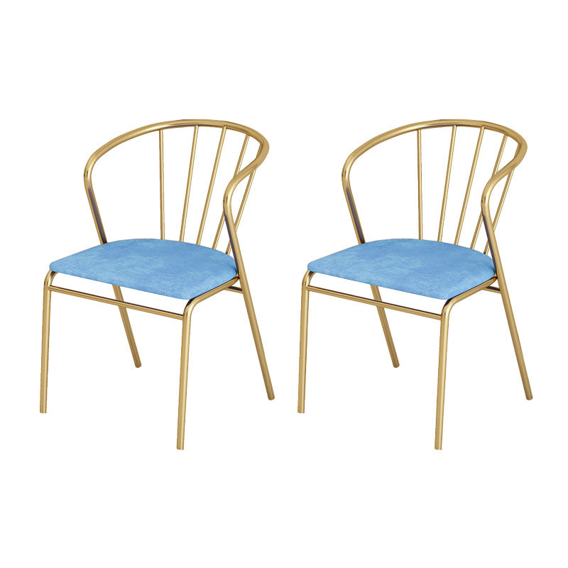 Sillas laterales traseras Windsor de estilo escandinavo Sillas de comedor tapizadas sin brazos