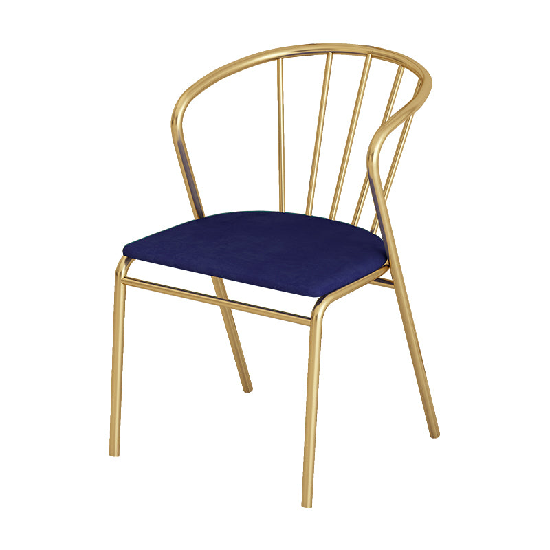 Sillas laterales traseras Windsor de estilo escandinavo Sillas de comedor tapizadas sin brazos