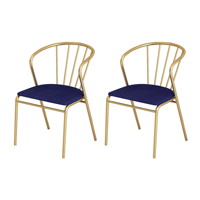 Sillas laterales traseras Windsor de estilo escandinavo Sillas de comedor tapizadas sin brazos