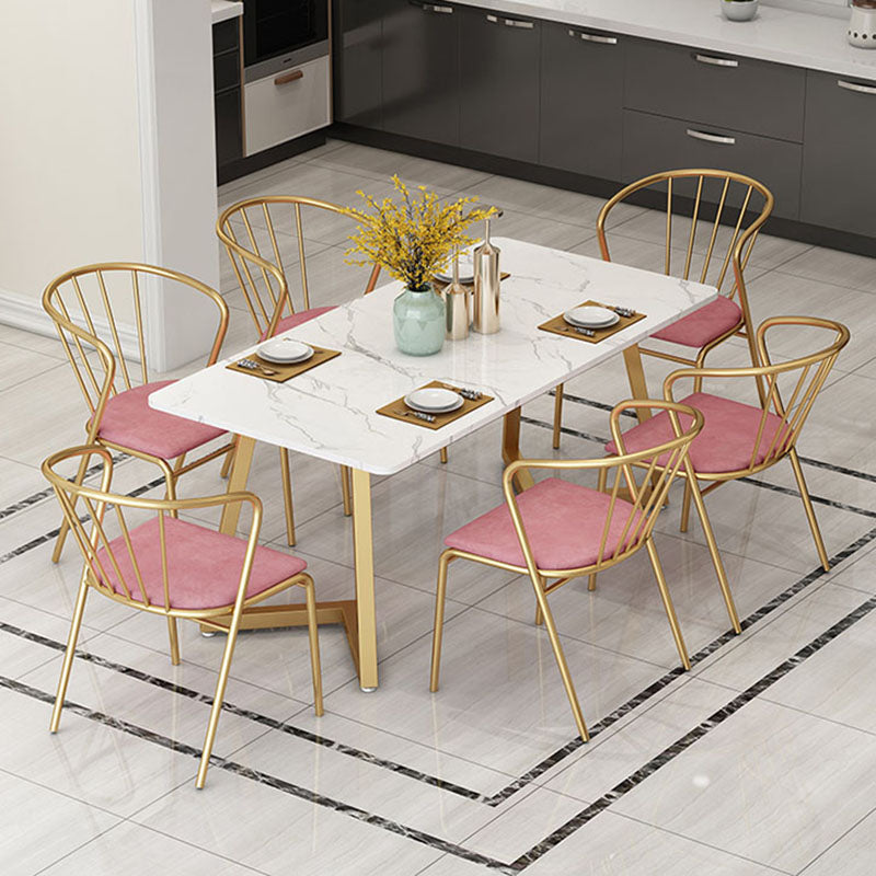 Sillas laterales traseras Windsor de estilo escandinavo Sillas de comedor tapizadas sin brazos