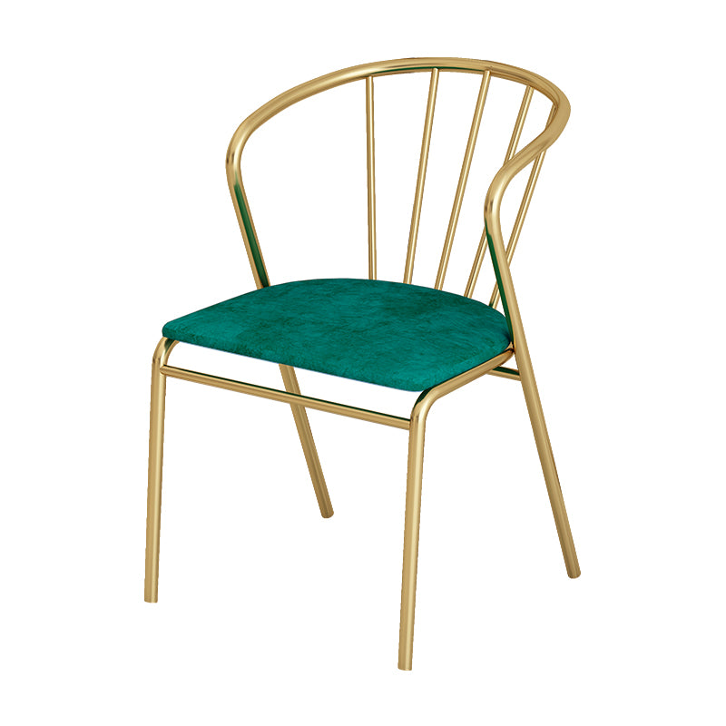 Sillas laterales traseras Windsor de estilo escandinavo Sillas de comedor tapizadas sin brazos