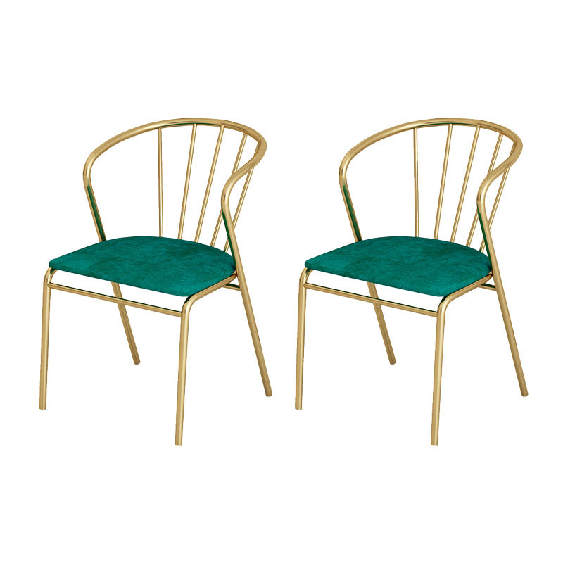 Sillas laterales traseras Windsor de estilo escandinavo Sillas de comedor tapizadas sin brazos