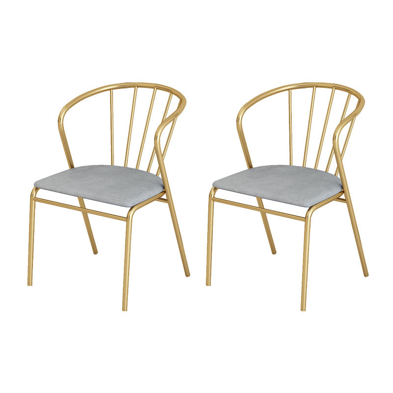 Sillas laterales traseras Windsor de estilo escandinavo Sillas de comedor tapizadas sin brazos