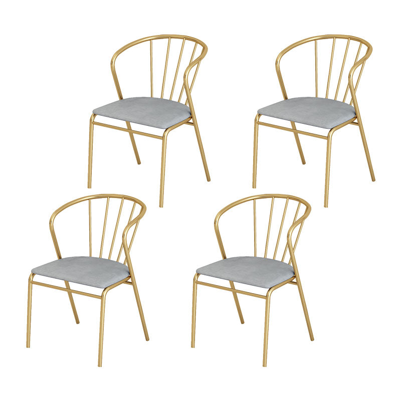Sillas laterales traseras Windsor de estilo escandinavo Sillas de comedor tapizadas sin brazos