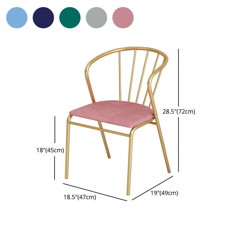 Sillas laterales traseras Windsor de estilo escandinavo Sillas de comedor tapizadas sin brazos