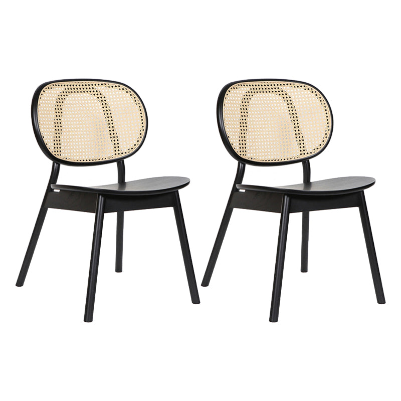 Eigentijdse dineren en accentstoelen massief houten open rug armloze stoel