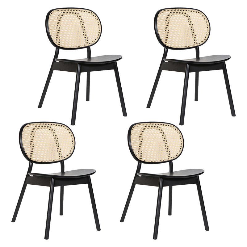 Eigentijdse dineren en accentstoelen massief houten open rug armloze stoel