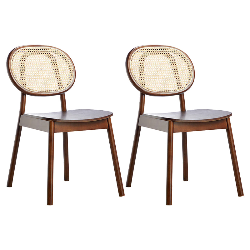 Eigentijdse dineren en accentstoelen massief houten open rug armloze stoel