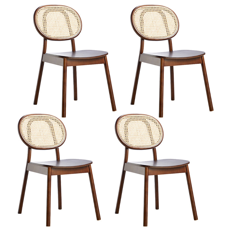 Eigentijdse dineren en accentstoelen massief houten open rug armloze stoel