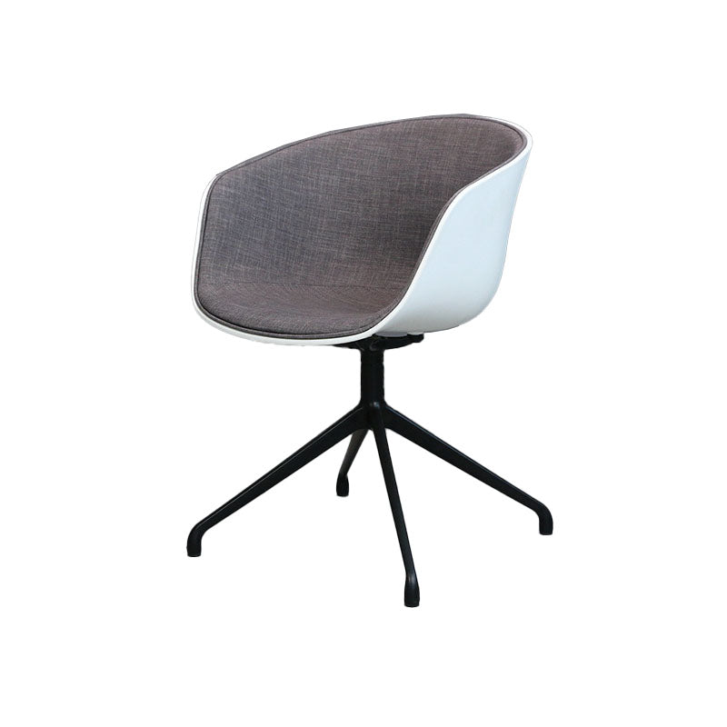 Silla de comedor de plástico giratoria con respaldo sólido moderno